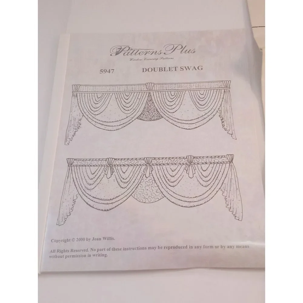 Patterns Plus‎ 5947 Doublet Swag & Keystone 5946 Shades-Window Covering Patterns
